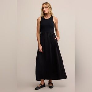 a new day Black Sleeveless Maxi Cotton Dress Size S